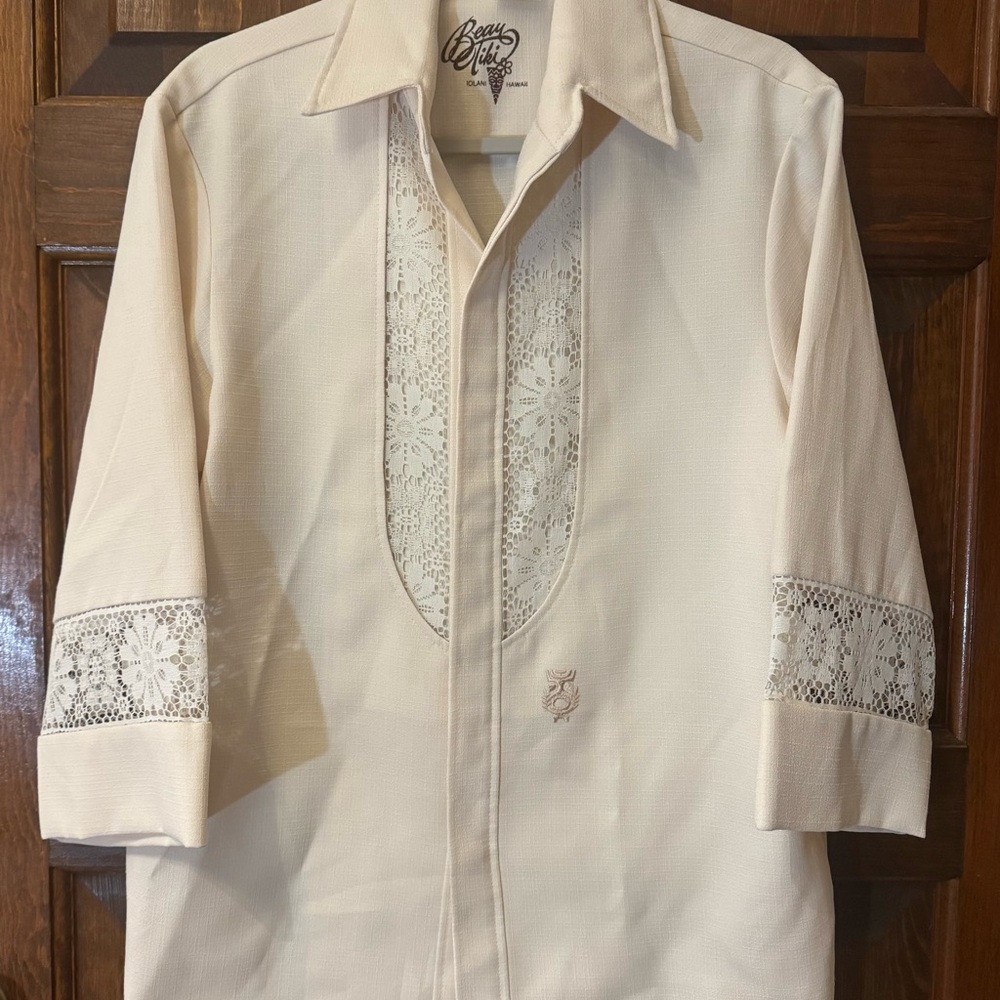 Beau Tiki Men’s Hawaiian Wedding Shirt, 42 chest